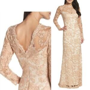 TADASHI SHOJI DRESS GOWN LACE MOTHER OF THE BRIDE FORMAL EVENING WEDDING GUEST